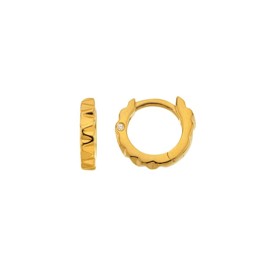 18ct Gold Plated HD X GE Huggie Earrings DE853