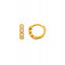 Gold hoop earrings with embedded stones 