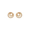 Gold spiral earrings with clear stones 