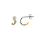 Pair of gold and silver earrings 