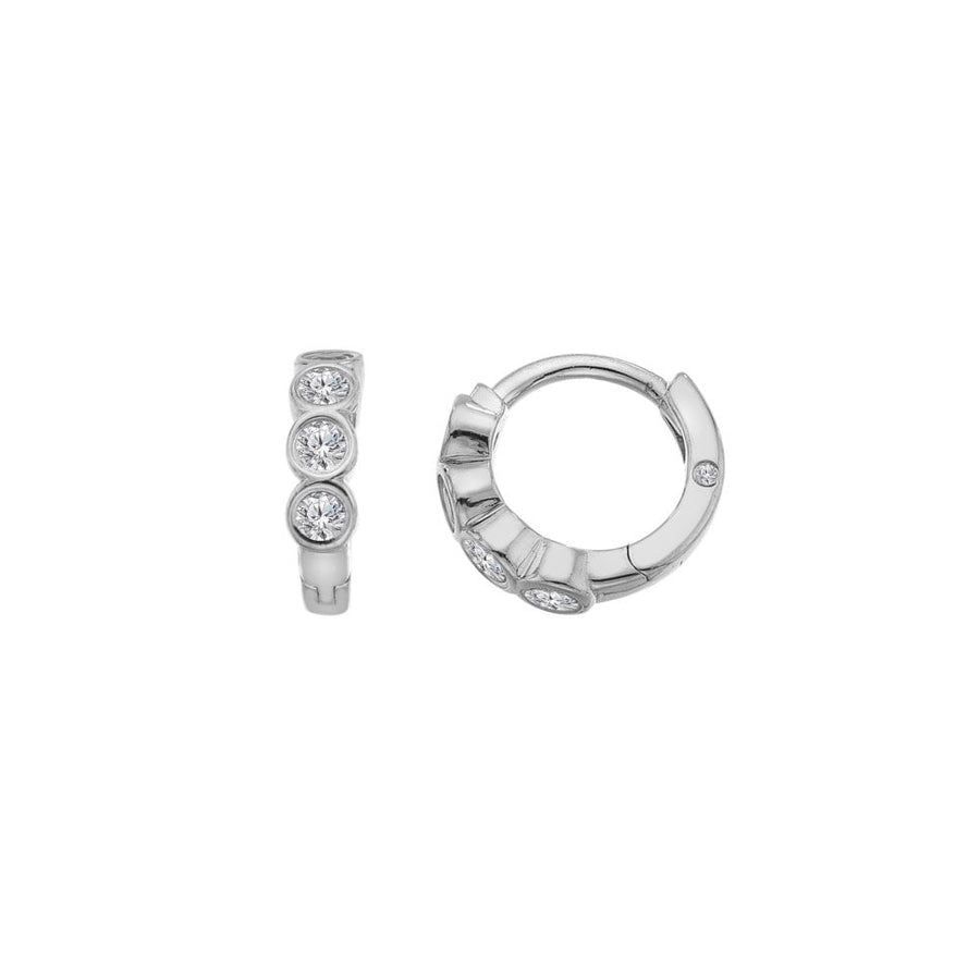 Sterling Silver Huggie Earrings DE870