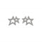 Star-shaped earrings with rhinestones 
