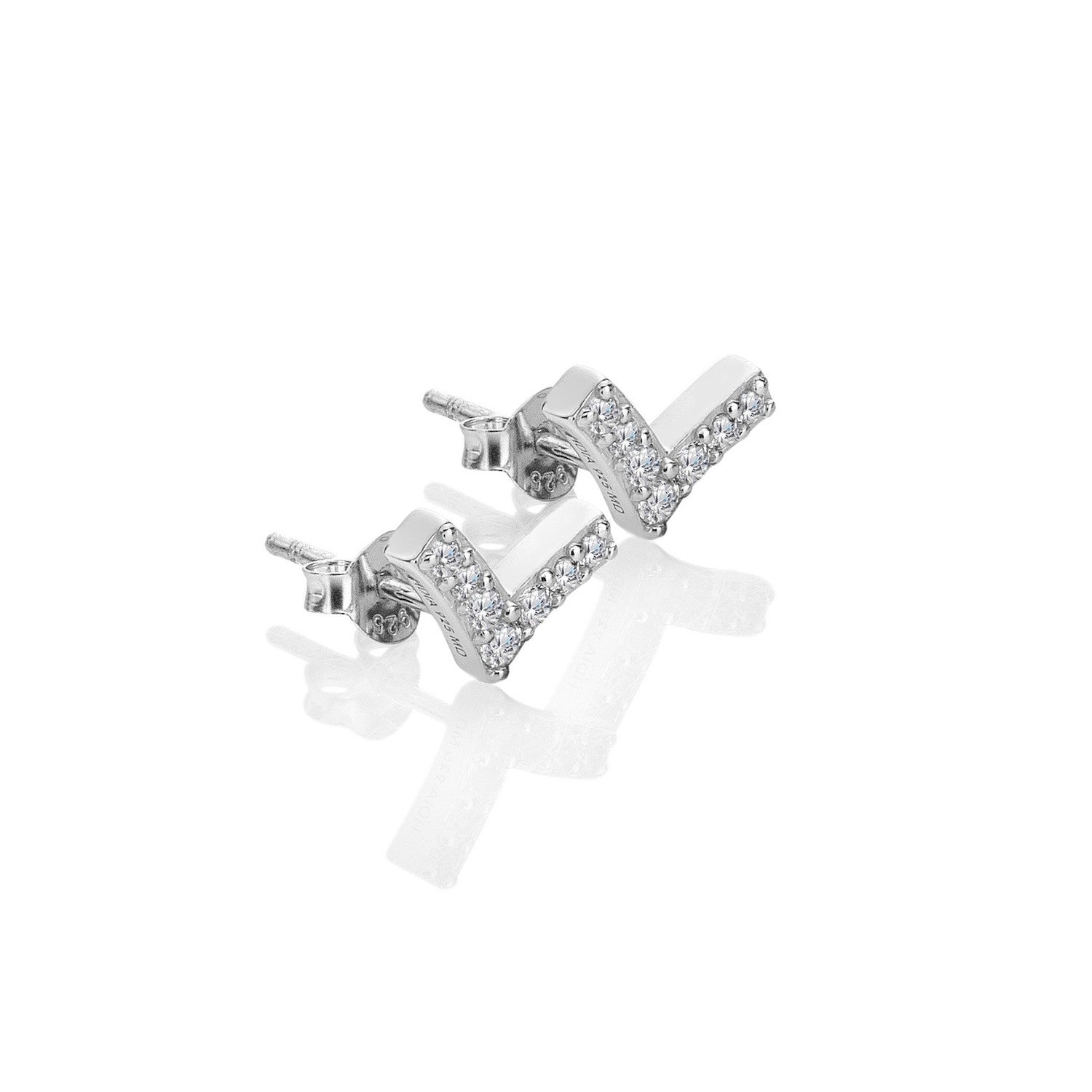 Hot Diamonds Sterling Silver White Topaz Lustre Earrings DE877