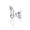 Hot Diamonds Sterling Silver White Topaz Solitaite Earrings - Heart DE879