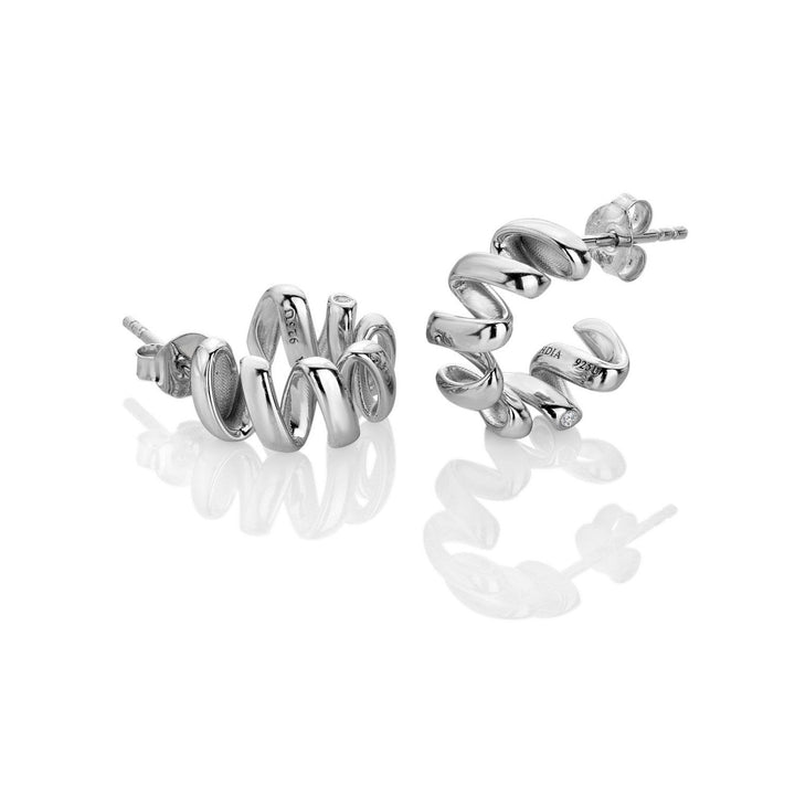 Hot Diamonds Sterling Silver Twist Earrings DE881