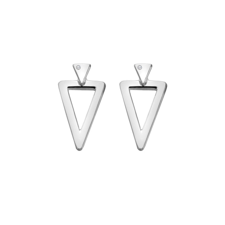 Hot Diamonds Sterling Silver Triangle Paired Earrings DE885