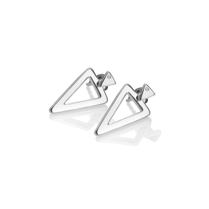 Hot Diamonds Sterling Silver Triangle Paired Earrings DE885