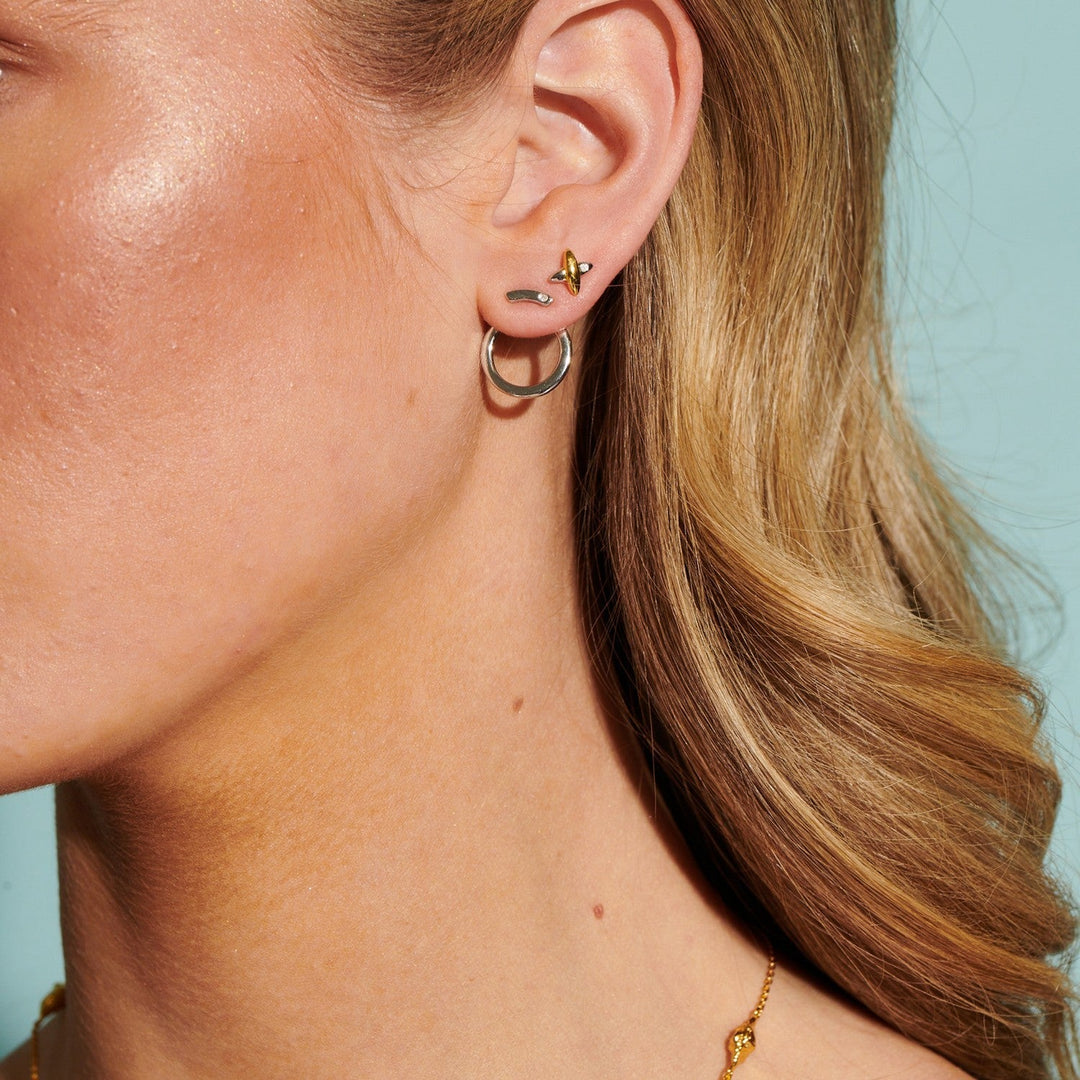 Hot Diamonds Sterling Silver Circle Paired Earrings DE886