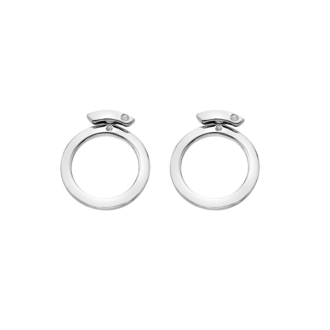 Hot Diamonds Sterling Silver Circle Paired Earrings DE886