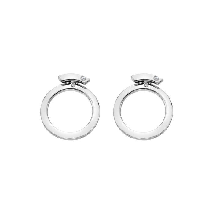 Hot Diamonds Sterling Silver Circle Paired Earrings DE886