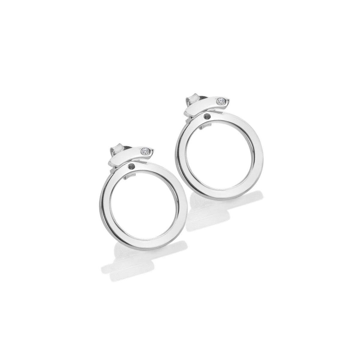 Hot Diamonds Sterling Silver Circle Paired Earrings DE886