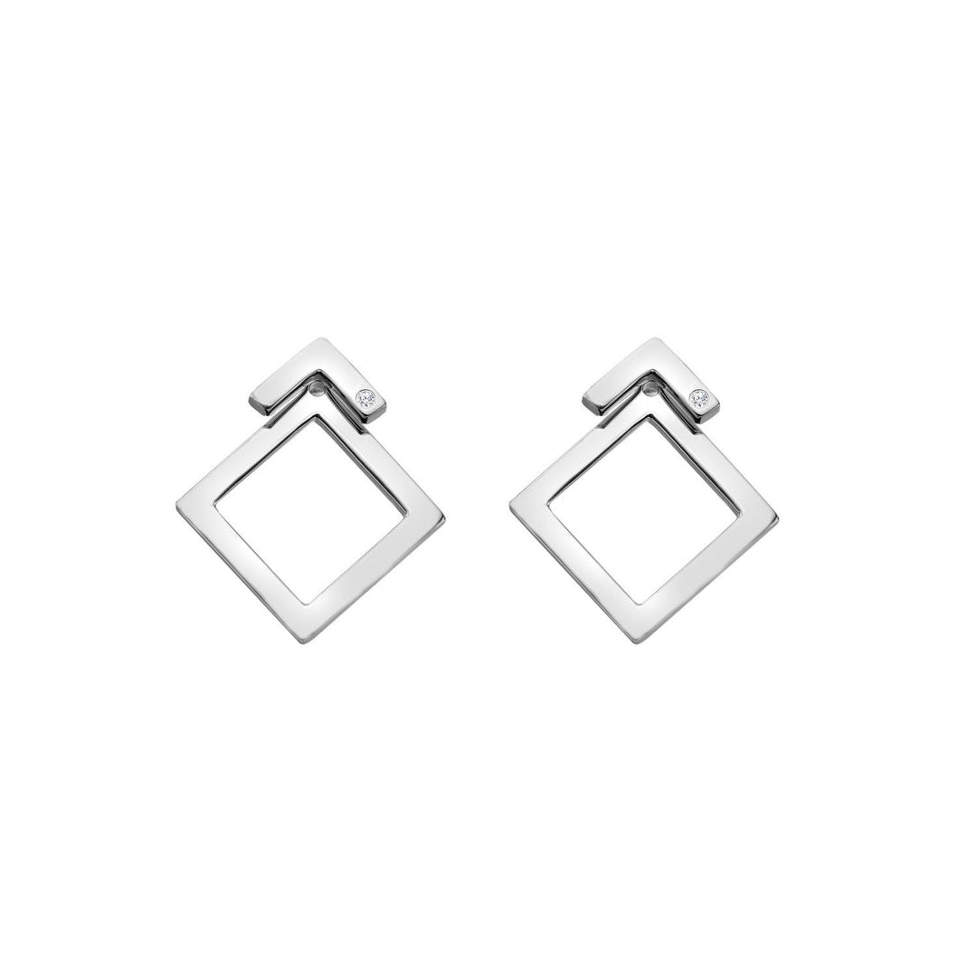 Hot Diamonds Sterling Silver Square Paired Earrings DE887