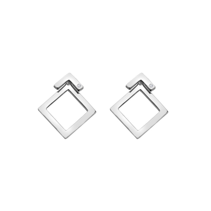Hot Diamonds Sterling Silver Square Paired Earrings DE887