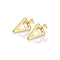 HD x Gold Plateden Edit Sterling Silver 18ct Gold Plated Triangle Paired Earrings DE888