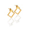 HD x Gold Plateden Edit Sterling Silver 18ct Gold Plated Square Paired Earrings DE889