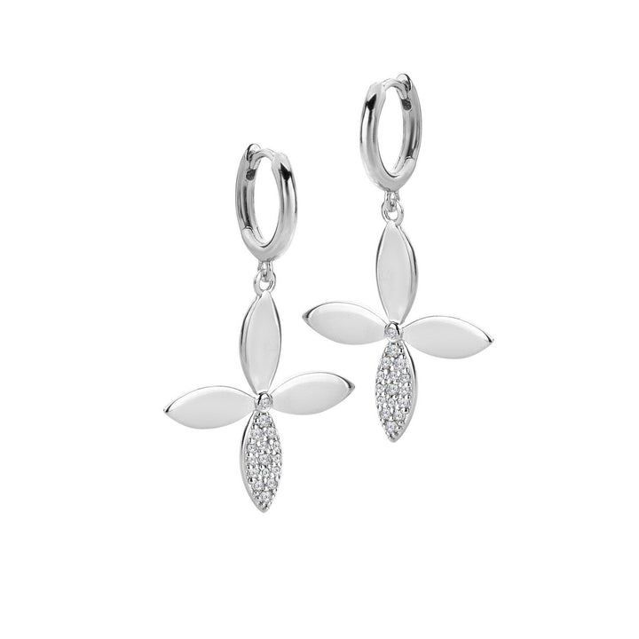 Hot Diamonds Sterling Silver White Topaz Eden Drop Earrings DE891
