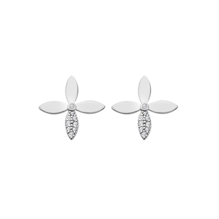 Hot Diamonds Sterling Silver White Topaz Eden Stud Earrings DE892