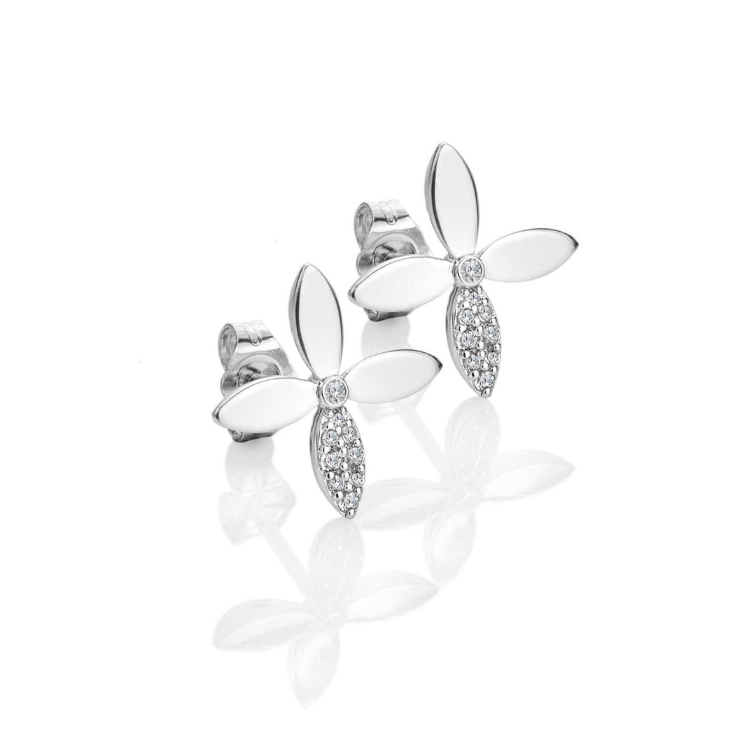 Hot Diamonds Sterling Silver White Topaz Eden Stud Earrings DE892
