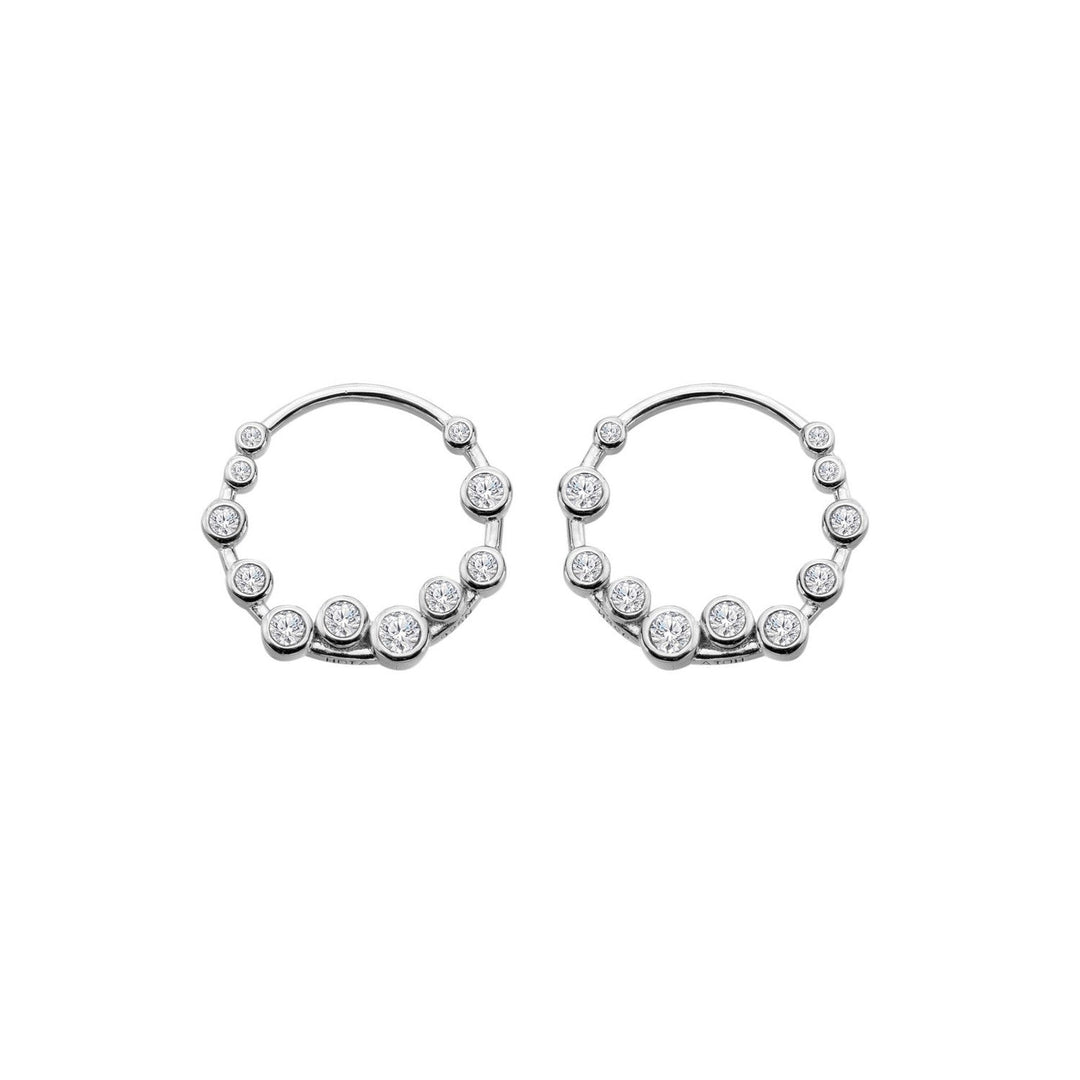 Hot Diamonds Sterling Silver White Topaz Tender Wreath Earrings DE893