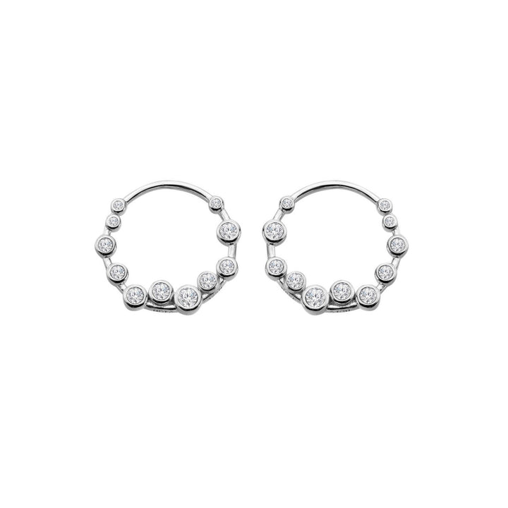 Hot Diamonds Sterling Silver White Topaz Tender Wreath Earrings DE893