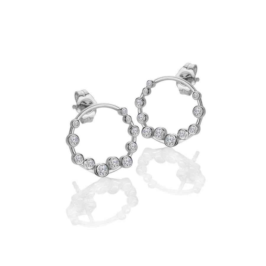 Hot Diamonds Sterling Silver White Topaz Tender Wreath Earrings DE893