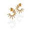 HD x Gold Plateden Edit Sterling Silver 18ct Gold Plated White Topaz SOL Statement Earrings DE898