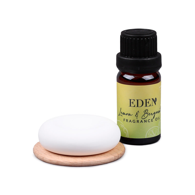 Eden Lemon & Bergamot Gypsum Stone Diffuser & Fragrance Oil Set DIFF19