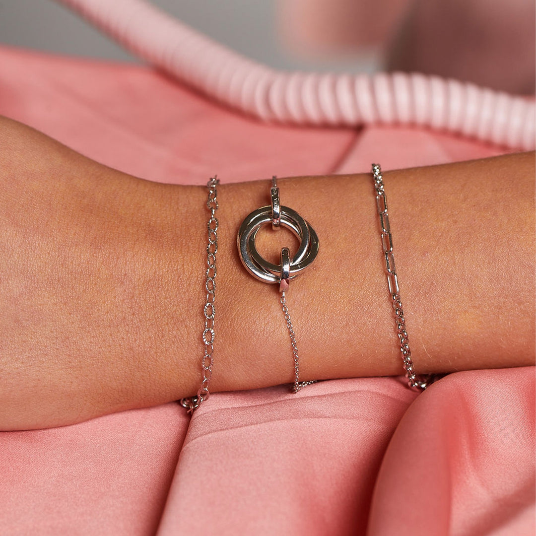 Sterling Silver Trio Bracelet DL706