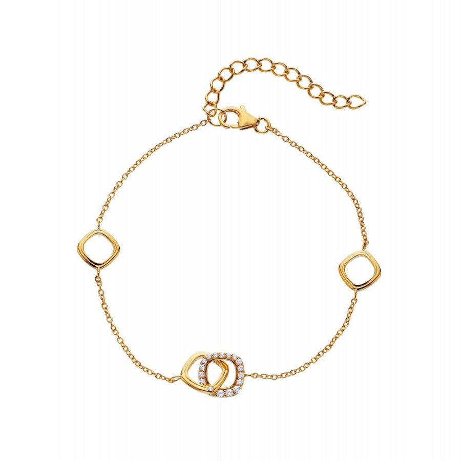18ct Gold Plated HD X GE Connected Bracelet DL714