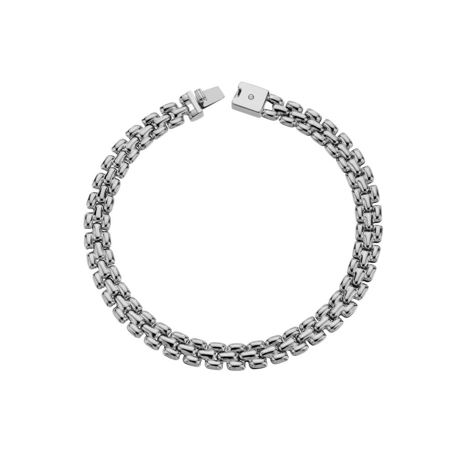Sterling Silver Woven Chain Bracelet DL715