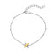 Silver bracelet with a yellow and silver airplane charm