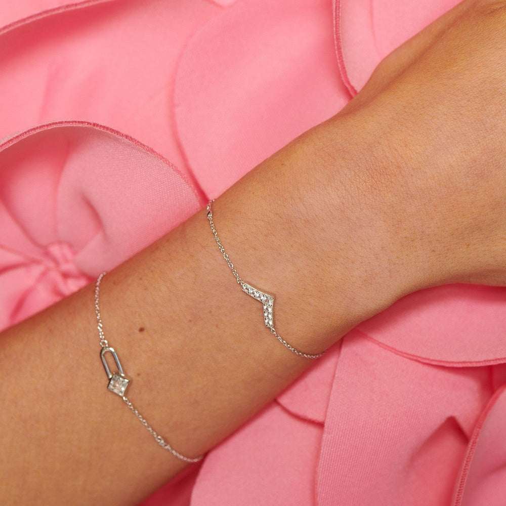 Hot Diamonds Sterling Silver White Topaz Lustre Bracelet DL720