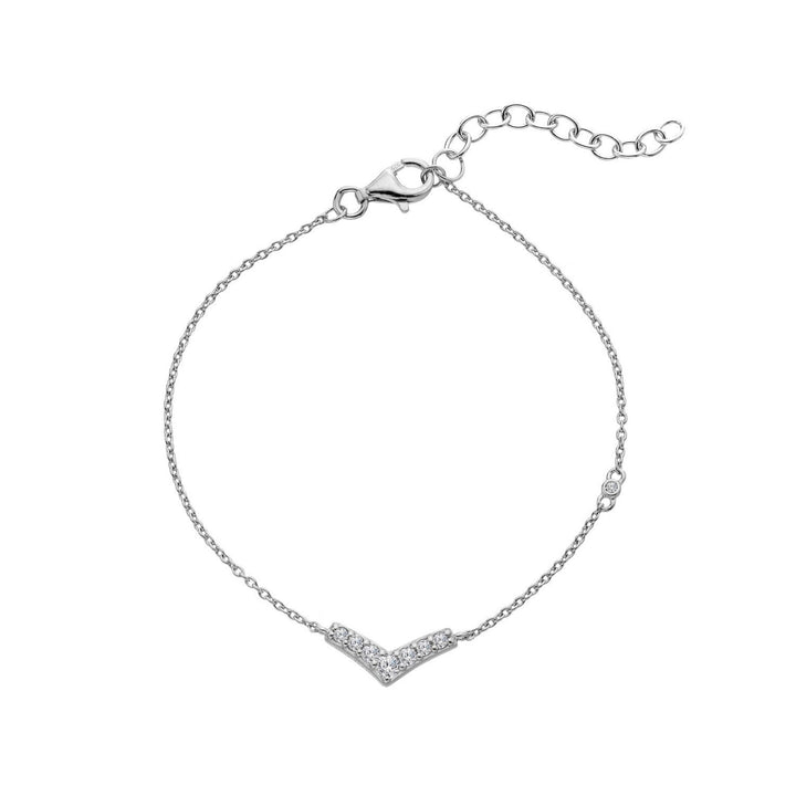 Hot Diamonds Sterling Silver White Topaz Lustre Bracelet DL720