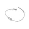 Hot Diamonds Sterling Silver White Topaz Solitaite Bracelet - Square DL721