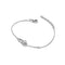 Hot Diamonds Sterling Silver White Topaz Solitaite Bracelet - Heart DL722
