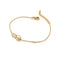 HD x Gold Plateden Edit Sterling Silver 18ct Gold Plated White Topaz Solitaite Bracelet Teardrop DL723