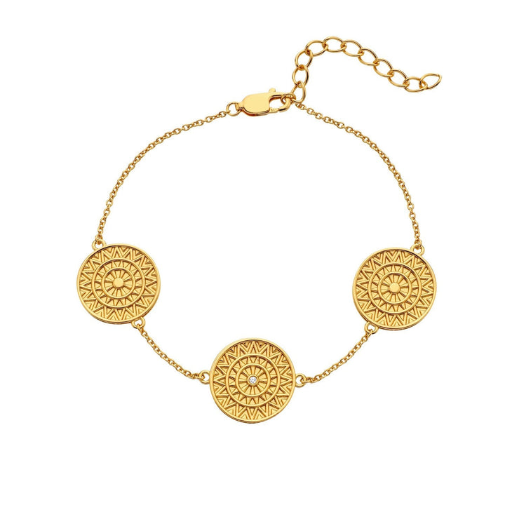 HD x Gold Plateden Edit Sterling Silver 18ct Gold Plated Athena Bracelet DL724