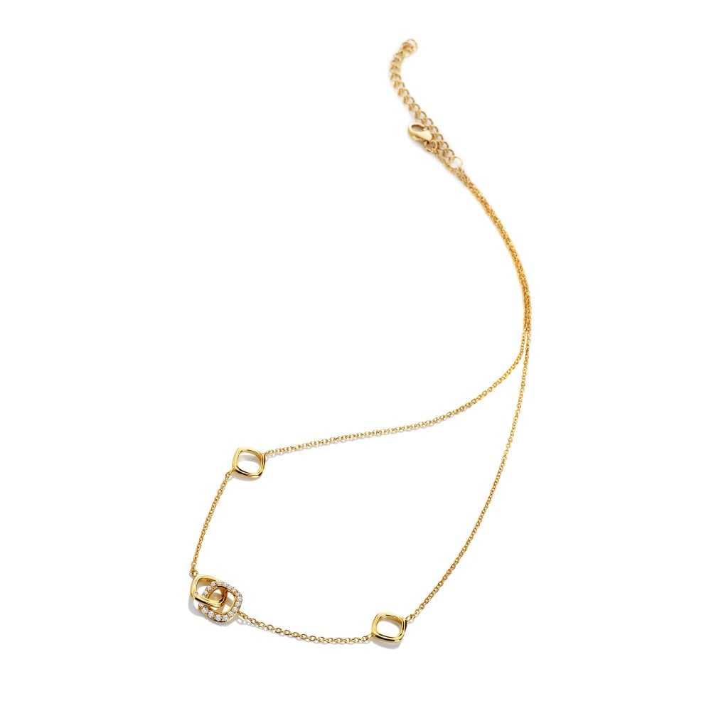 Gold necklace with a unique pendant 