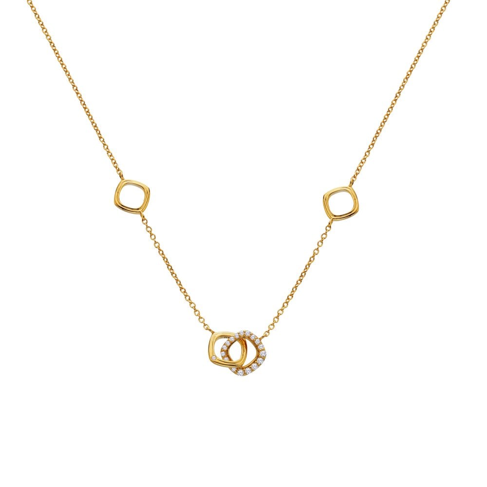 Gold necklace with a unique pendant 