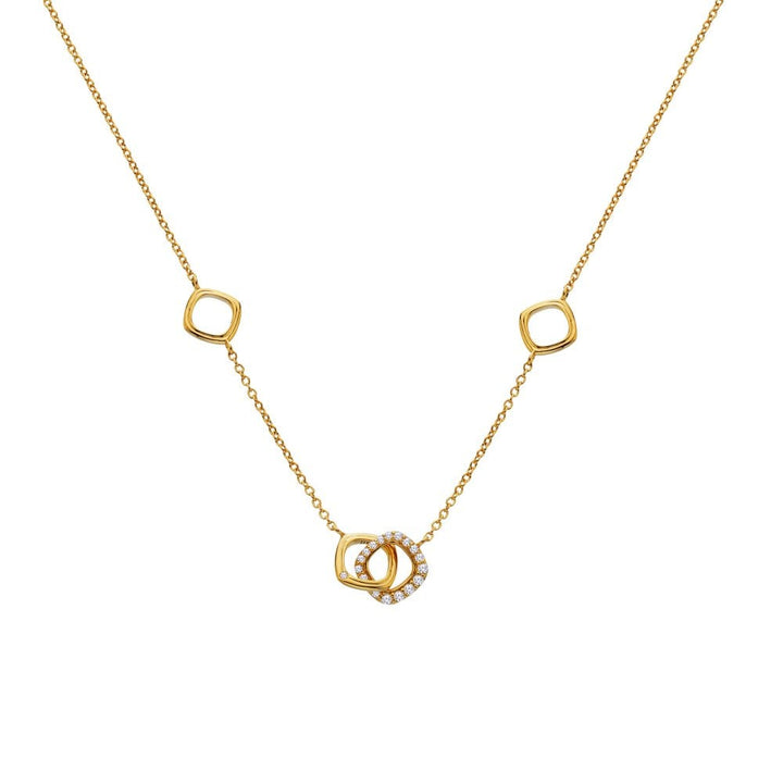 Gold necklace with a unique pendant 