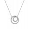 Silver necklace with a circular pendant 