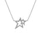 Star-shaped necklace with diamonds 