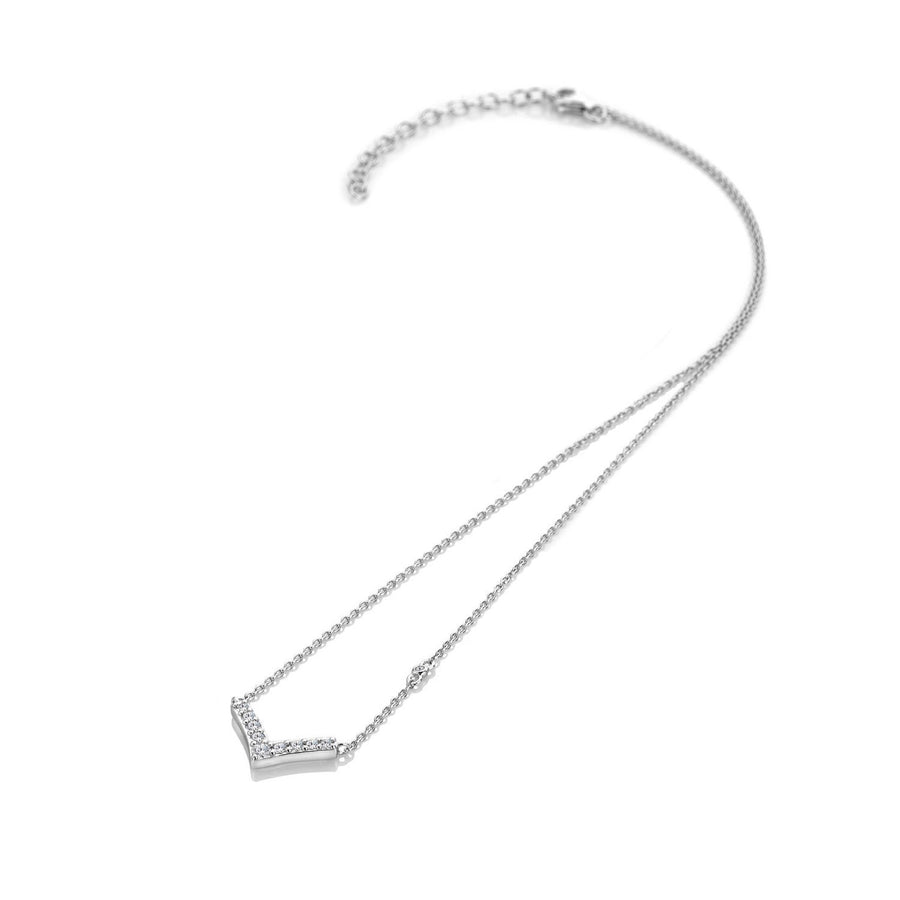 Hot Diamonds Sterling Silver White Topaz Lustre Necklace DN231
