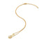 HD x Gold Plateden Edit Sterling Silver 18ct Gold Plated White Topaz Solitaite Necklace Teardrop DN234