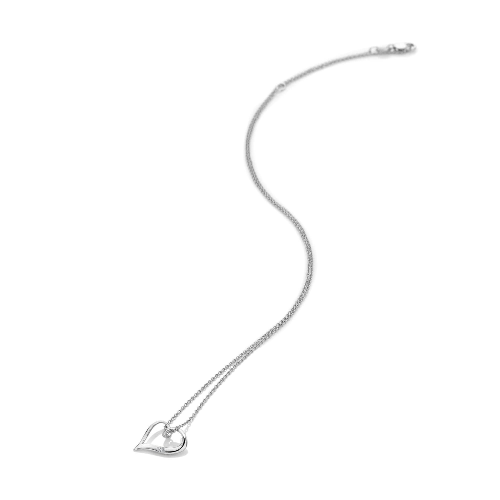 Delicate Pointed Twist Heart Pendant  DP1086