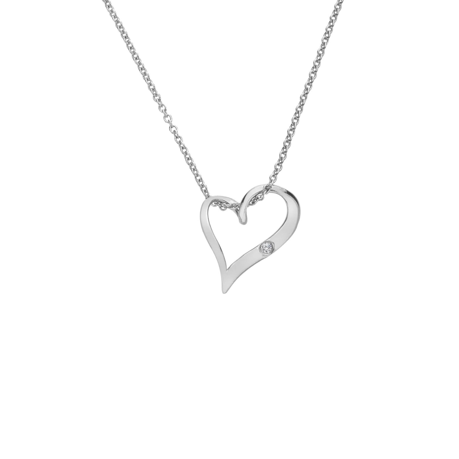 Delicate Pointed Twist Heart Pendant  DP1086