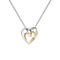 Silver & 18ct Interwoven Heart Pendant  DP1087