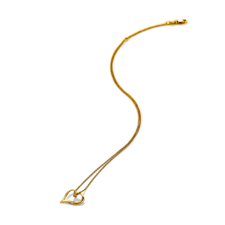 HD X GE Delicate Pointed Twist Heart Pendant  DP1088
