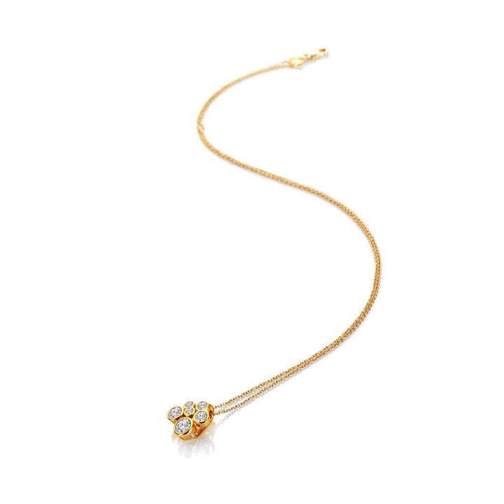 Gold necklace with a heart-shaped pendant