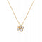 Gold necklace with a paw-shaped pendant 